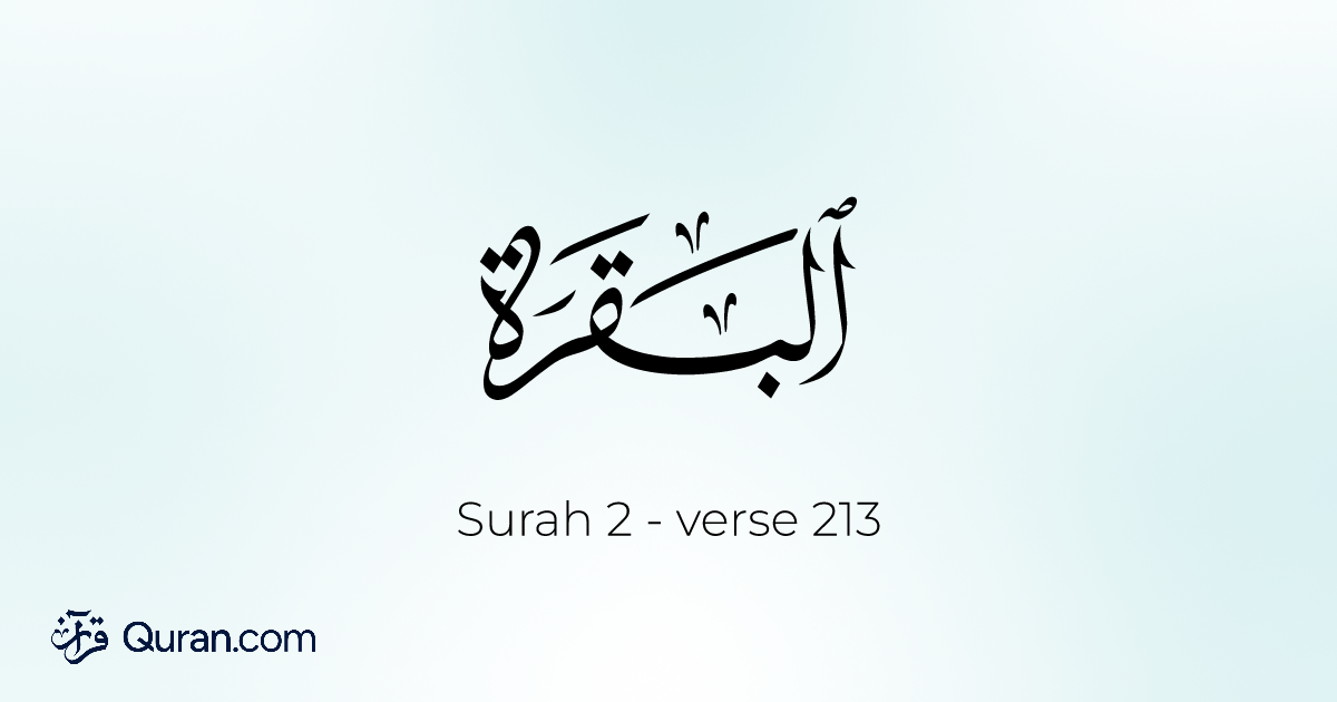 Surah Al-Baqarah Ayah 213 - Read, Listen, Translation, Tafsir - Quran.com